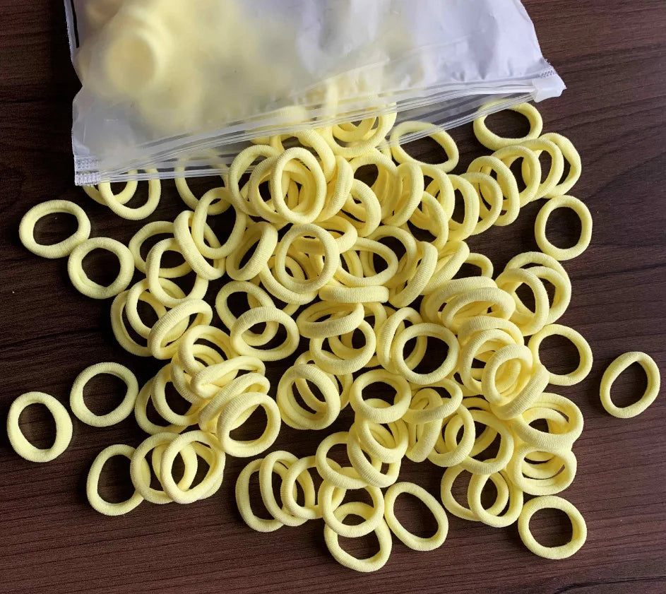 50/100Pcs Hair Bands for Children Colorful Nylon Scrunchie Hair Ties Hair Accessories