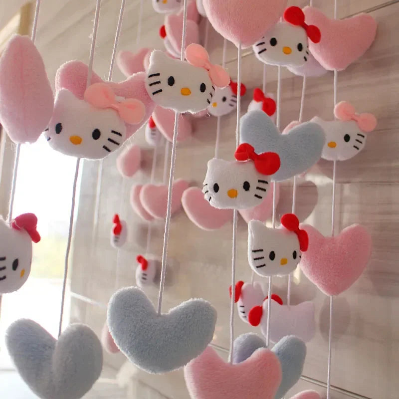 Sanrio Hello Kitty KuromiMy melody Pompom Purin Door Curtain Cute Bathroom Bedroom Curtain Accessories Home Furnishings