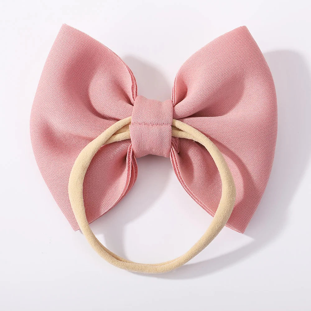 Nylon Bow Headband for Newborn Sunglasses Headwear Set