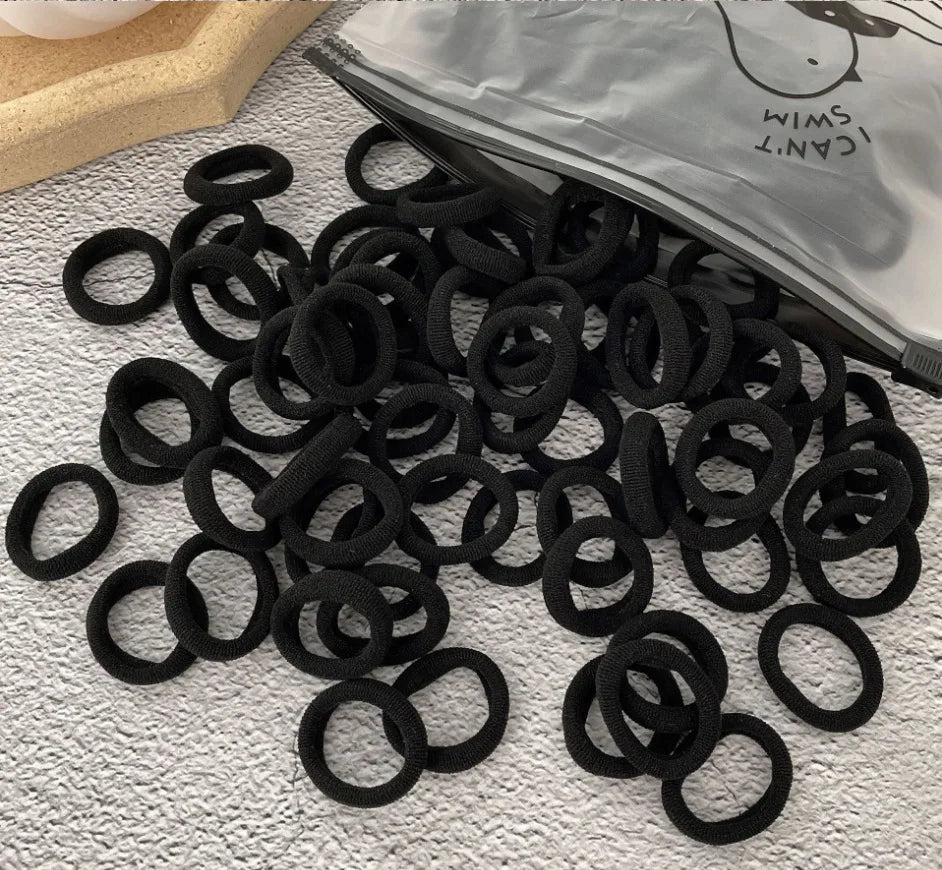 50/100Pcs Hair Bands for Children Colorful Nylon Scrunchie Hair Ties Hair Accessories