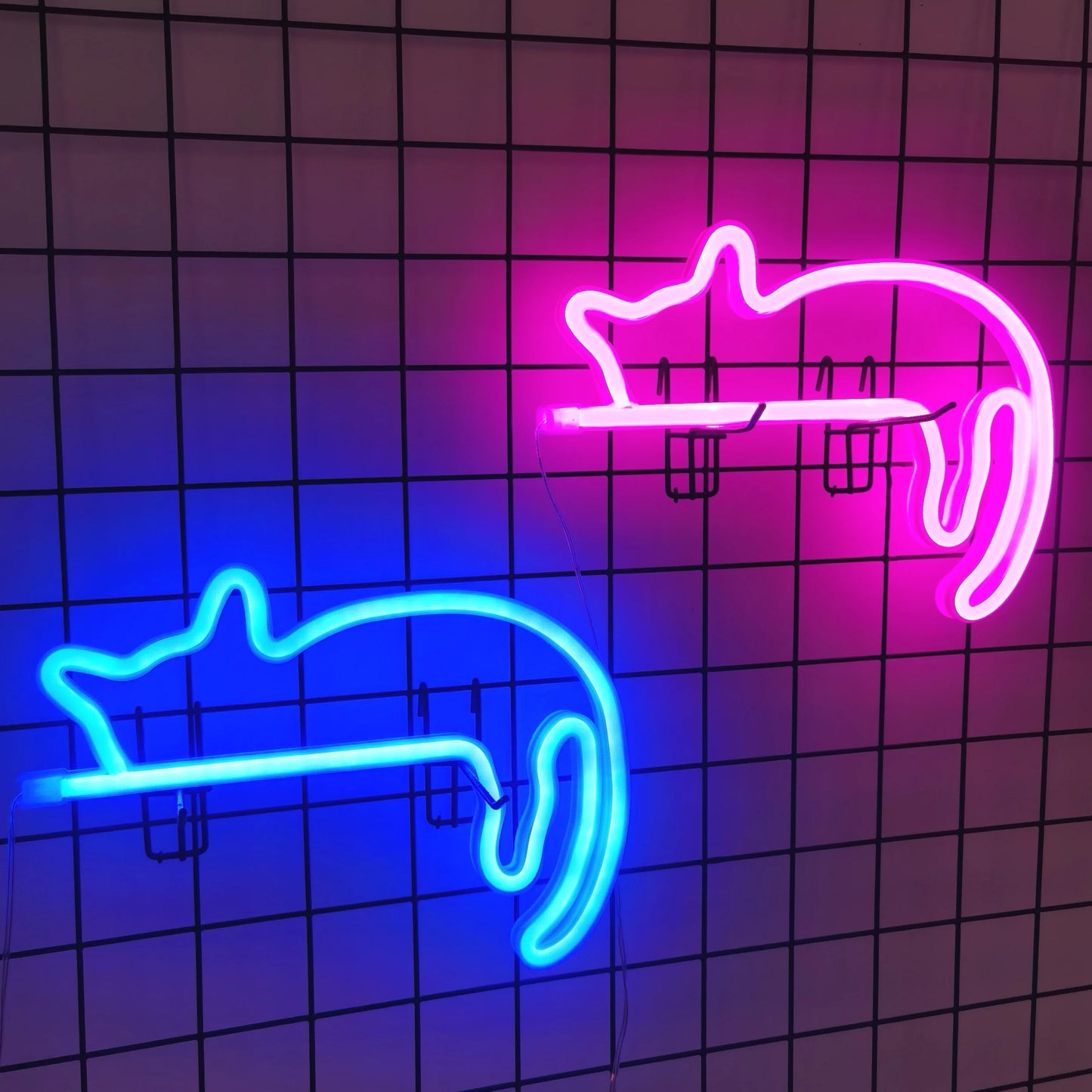 Cute cat neon light, LED wall decoration