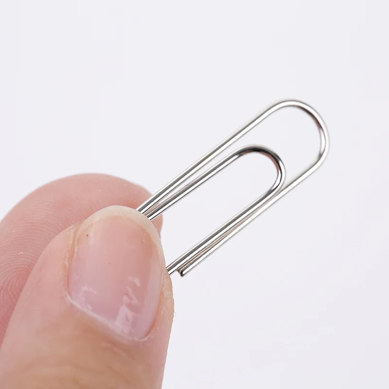200pcs/box Paper Clips Durable and Rustproof Metal