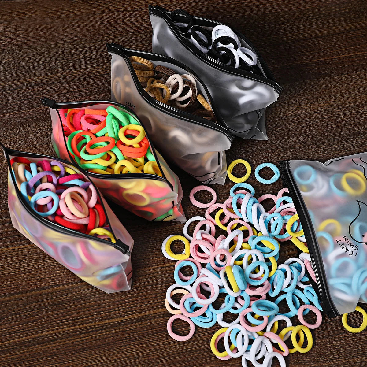 50/100Pcs Hair Bands for Children Colorful Nylon Scrunchie Hair Ties Hair Accessories