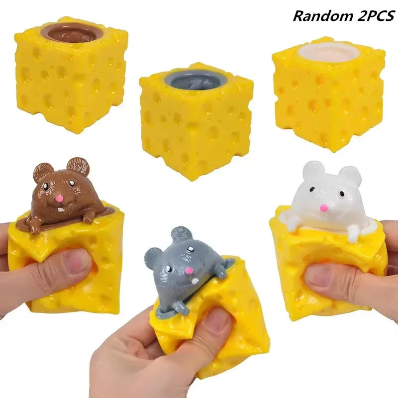 Squeeze Mouse Squishy Toy Cheese Stress Ball