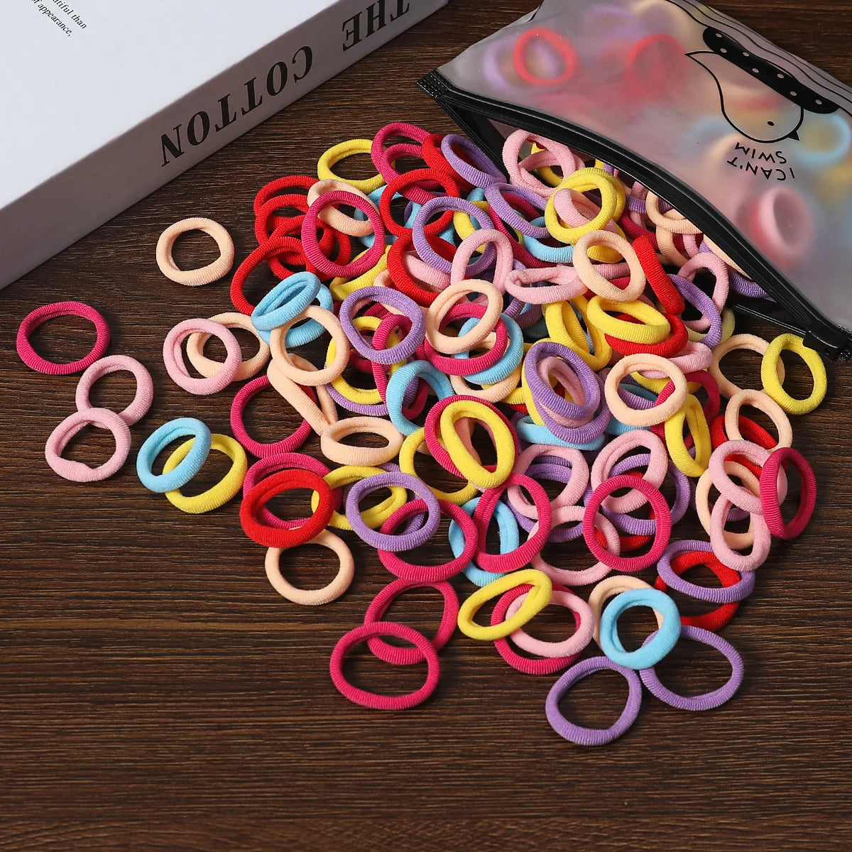 50/100Pcs Hair Bands for Children Colorful Nylon Scrunchie Hair Ties Hair Accessories