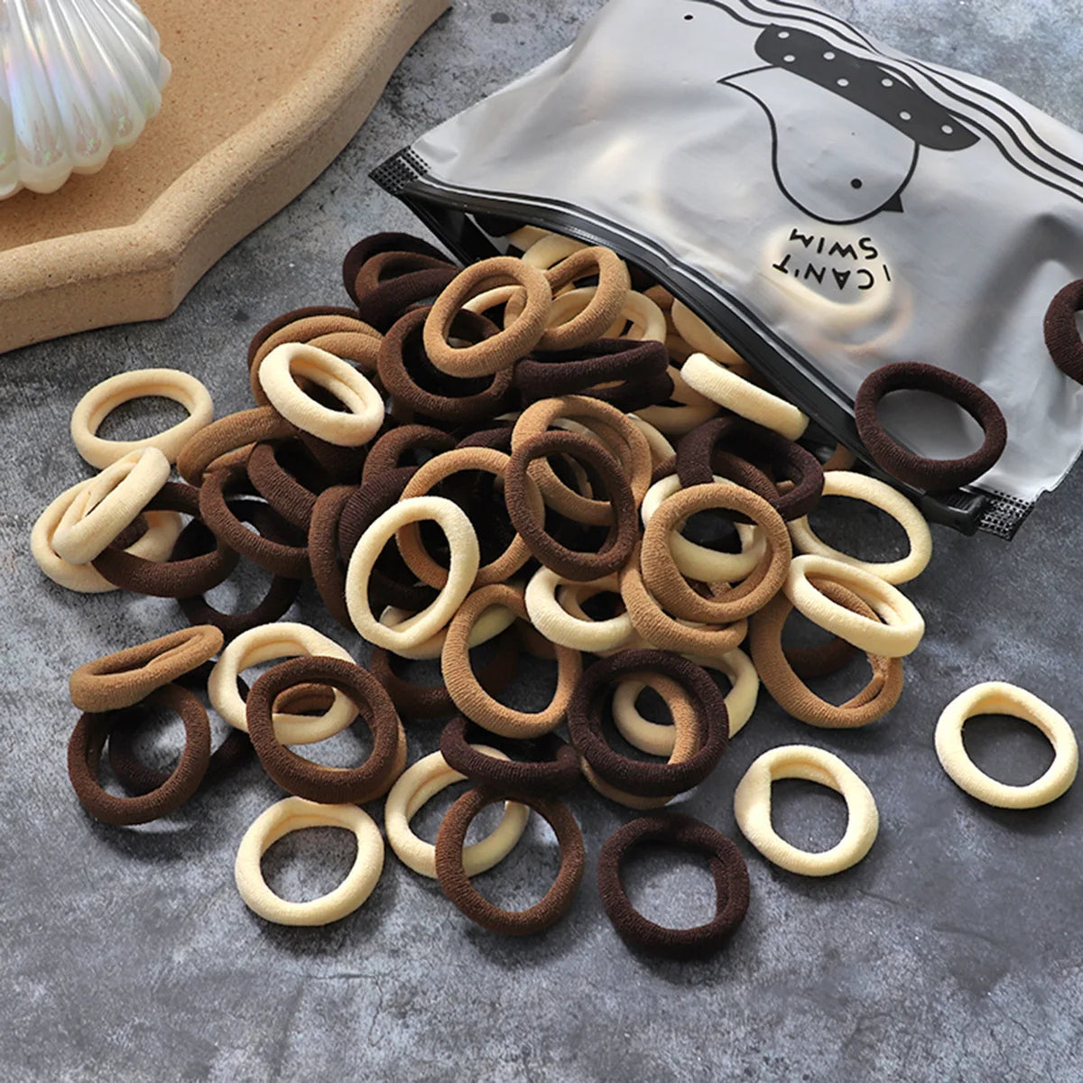 50/100Pcs Hair Bands for Children Colorful Nylon Scrunchie Hair Ties Hair Accessories