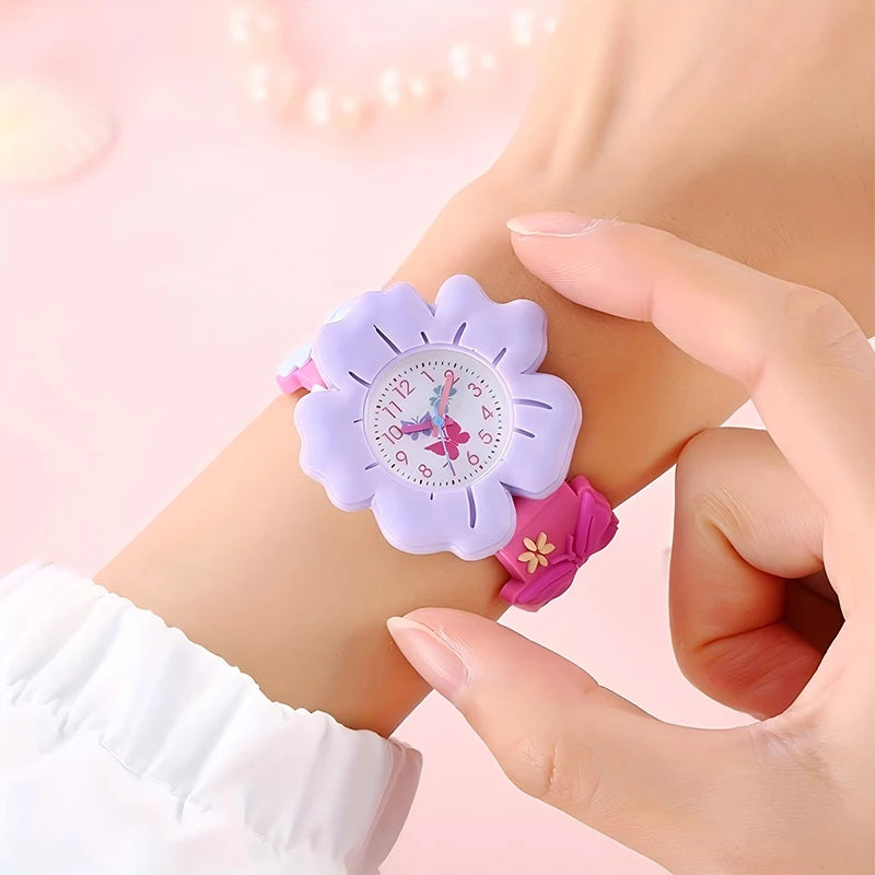 Flowers and Butterflies Cartoon Watch