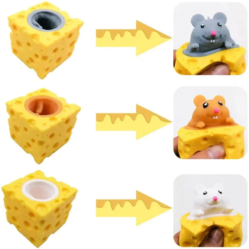 Squeeze Mouse Squishy Toy Cheese Stress Ball