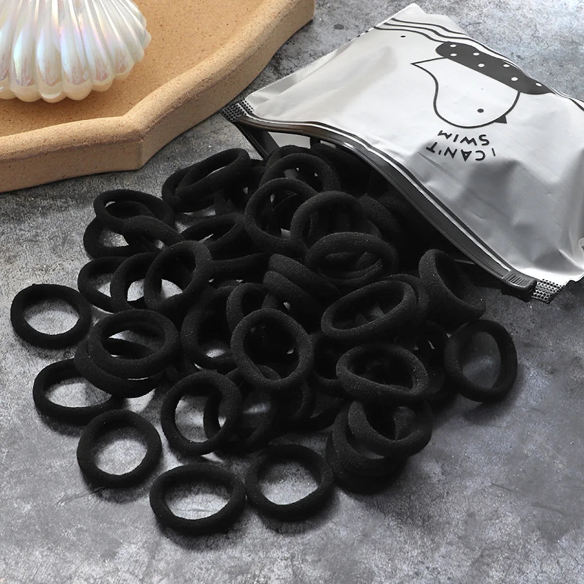50/100Pcs Hair Bands for Children Colorful Nylon Scrunchie Hair Ties Hair Accessories