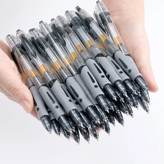 13/30pcs Retractable Gel Pens Set Black/Red/Blue Ink Ballpoint