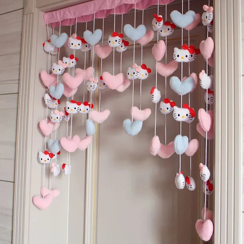 Sanrio Hello Kitty KuromiMy melody Pompom Purin Door Curtain Cute Bathroom Bedroom Curtain Accessories Home Furnishings