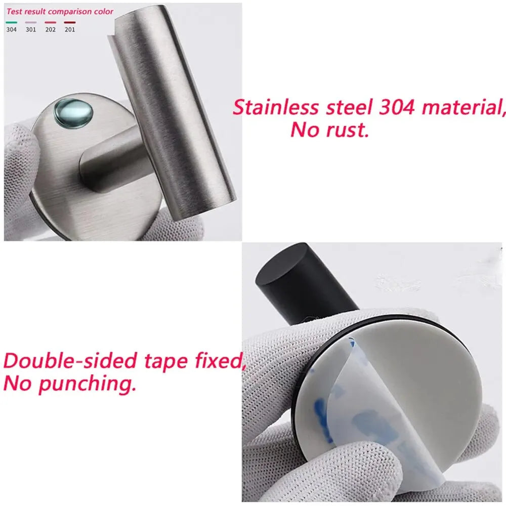 Stainless Steel Self-adhesive Hooks Wall Stickers