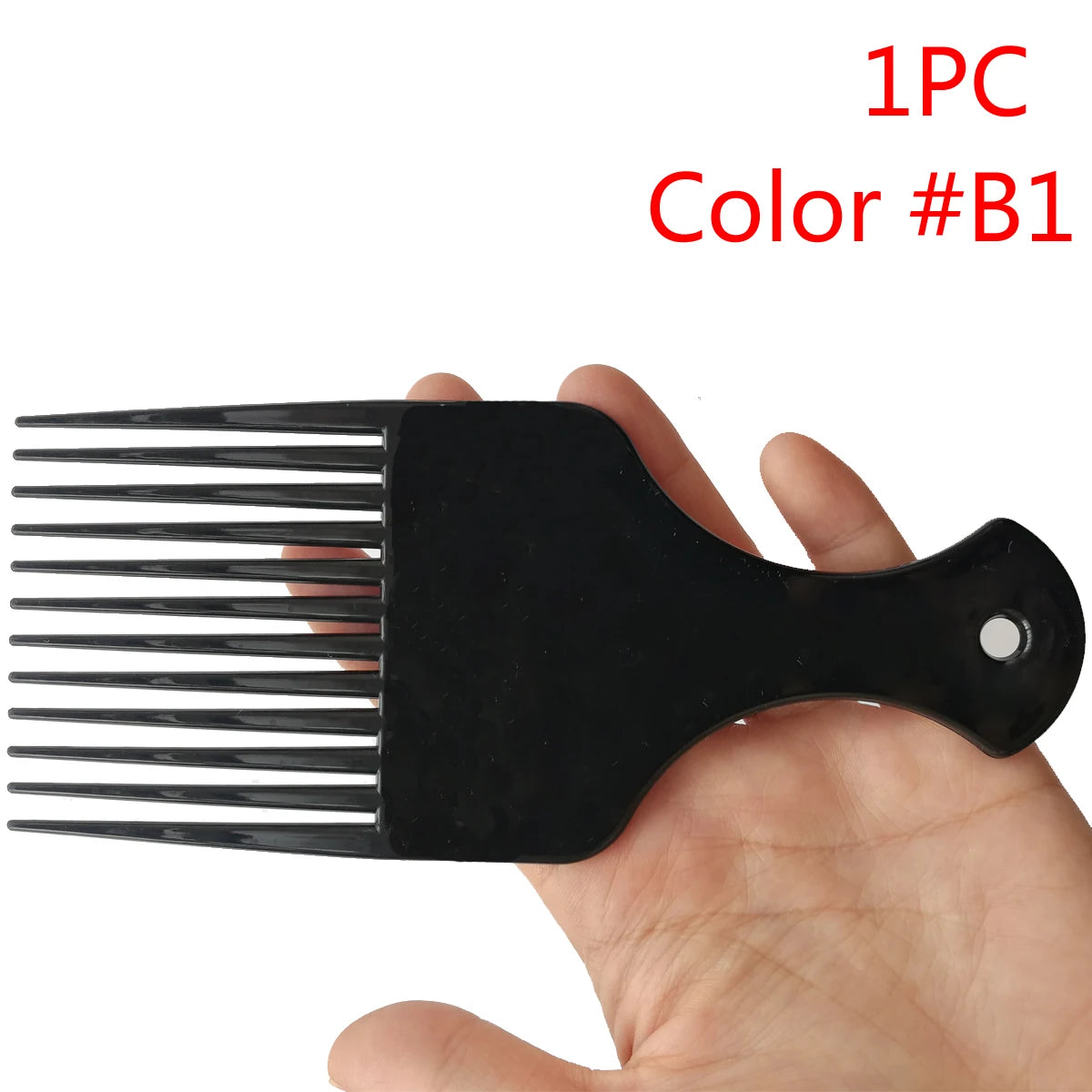 1pc Insert Afro Hair Pick Comb Wide Comb Teeth Hair Fork Brush Man Oil Head Hair Plastic Gear Comb Curly Afro Hair Styling Tools