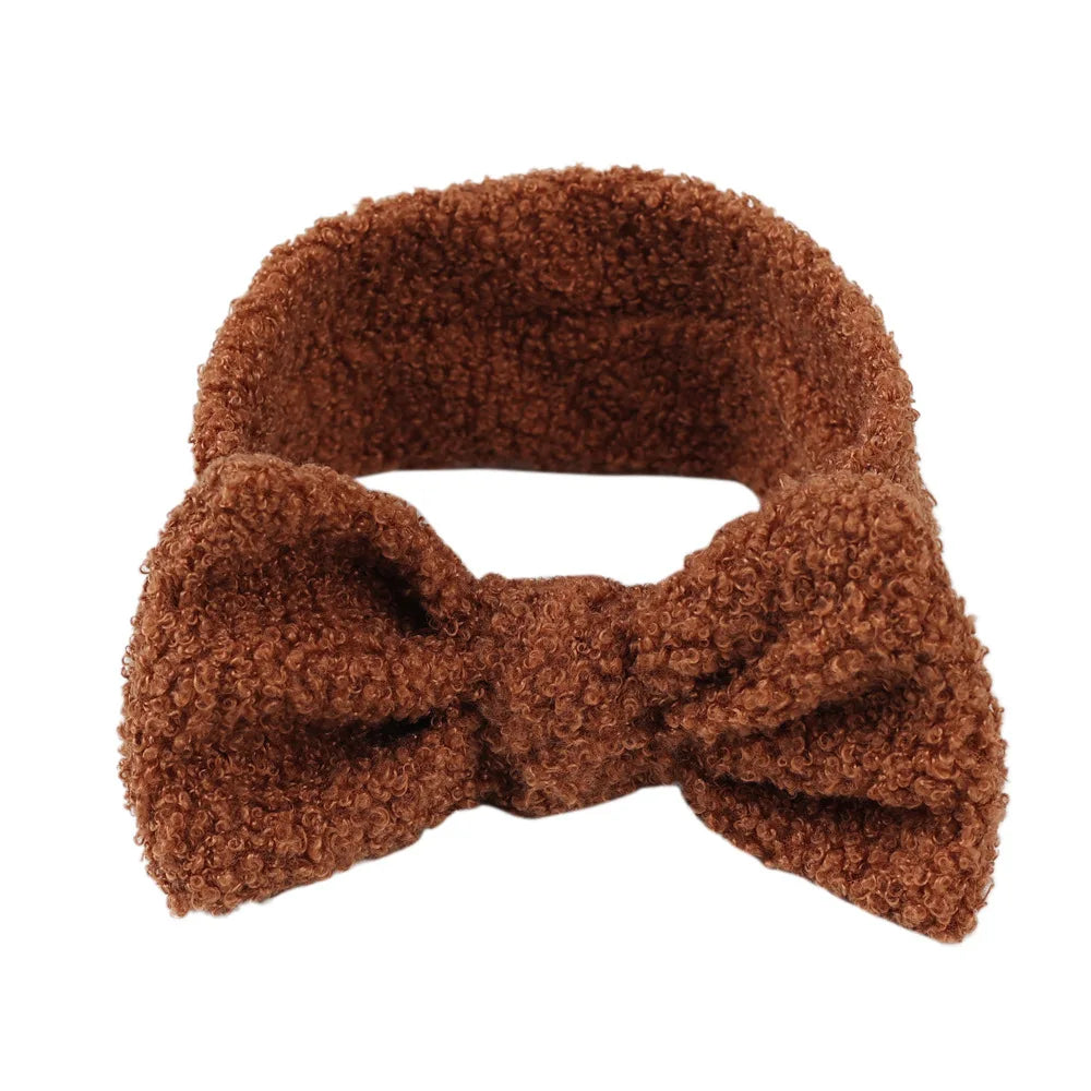 New 1PCS Elastic Soft Baby Girls Cotton Headband Autumn Winter Warm Kids Lint Hair Band Headwraps Newborn Toddler Headwear