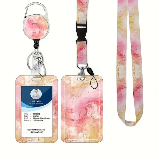Colorful Retractable Badge Reel & Lanyard Set