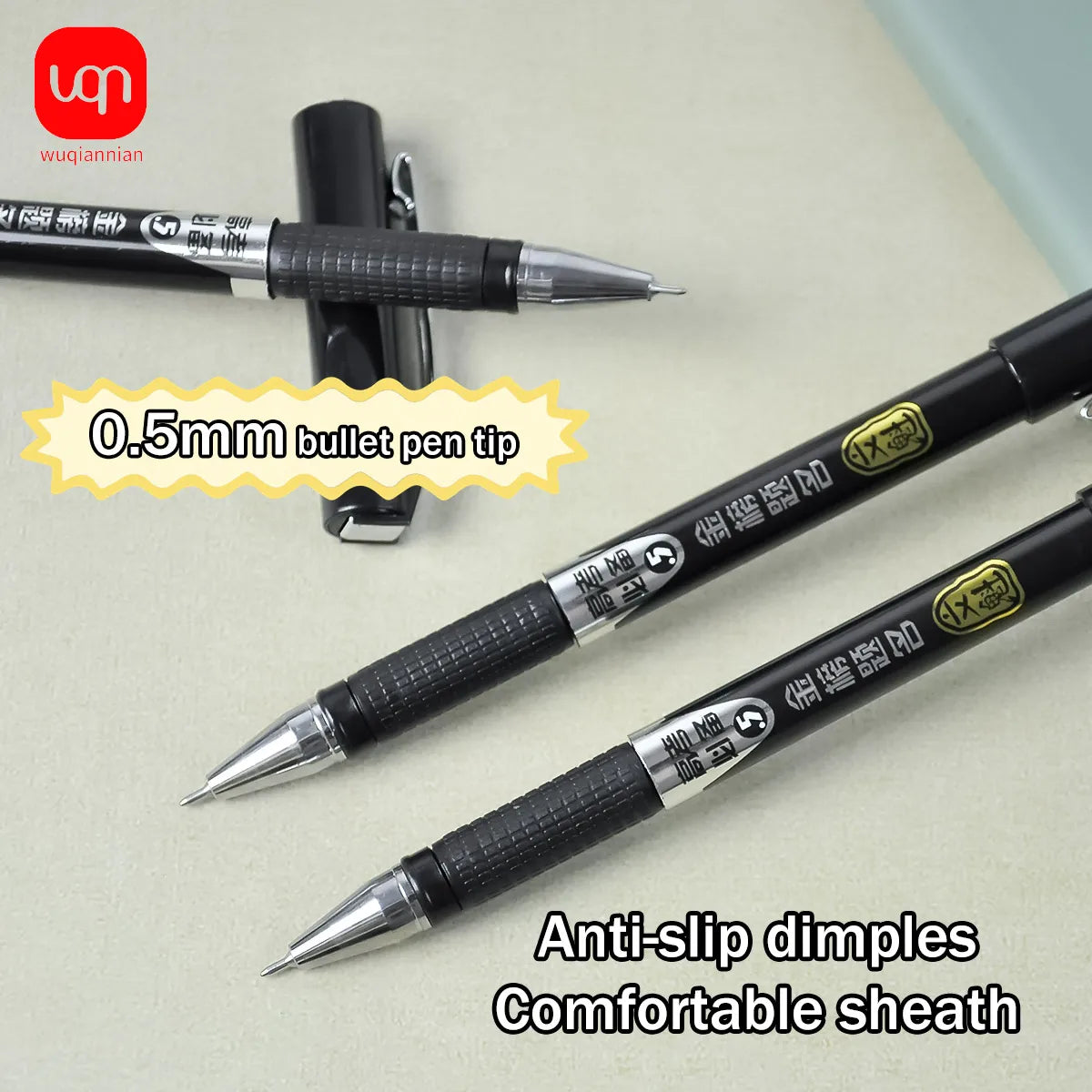3/6/12PCS  Neutral Pens 0.5mm Black Ink